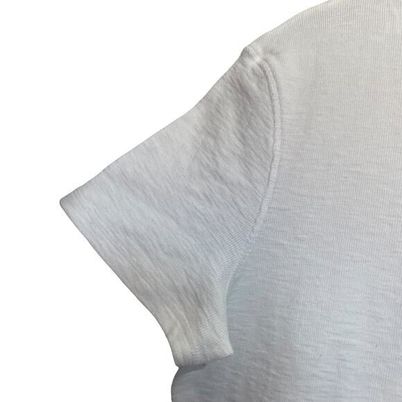 Allsaints Esum Short Sleeve Crewneck T-Shirt White Cotton Tee Minimalist Size XL - Picture 5 of 8
